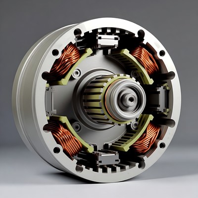 Cutaway Electric Motor Illustration