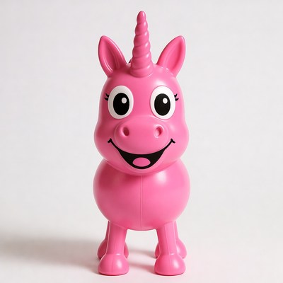 Pink cartoon unicorn toy