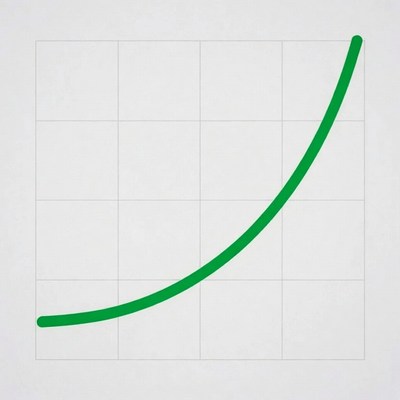 Green Upward Trend Line Graph