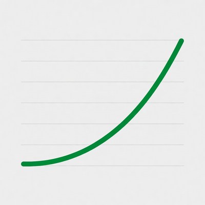 Green Upward Trend Line Graph