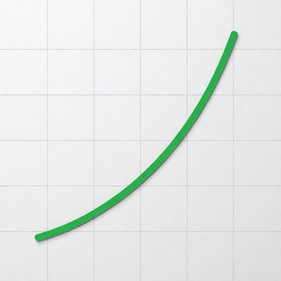 Green upward arrow on grid