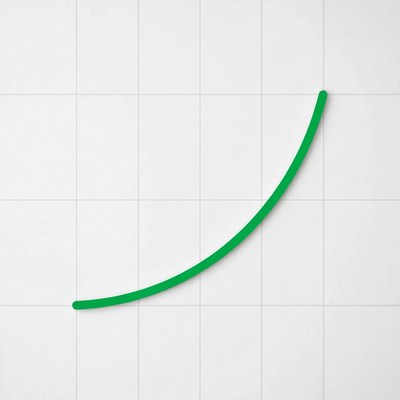 Green upward arrow graph