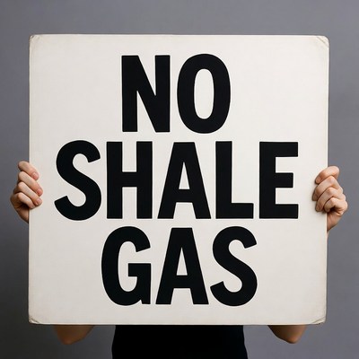 Hands holding No Shale Gas sign
