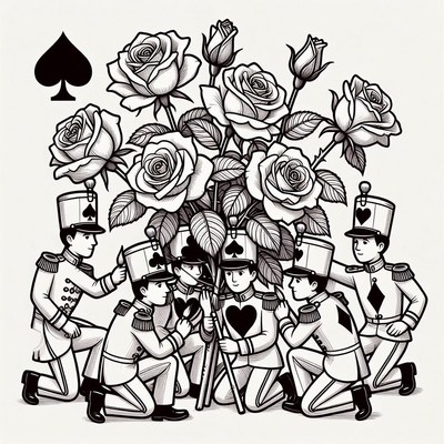 Soldiers Holding Ace Roses Bouquet