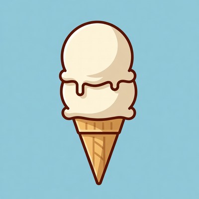 Vanilla Ice Cream Cone