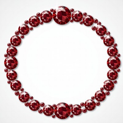 Ruby Gemstone Necklace Circle