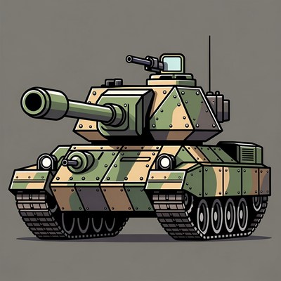 Cartoon Military Tank