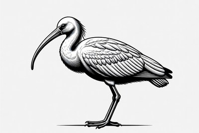 Ibis bird illustration