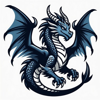 Blue Dragon Illustration