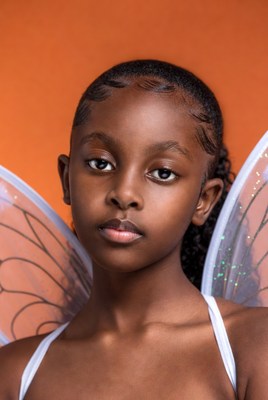African-American girl with fairy wings