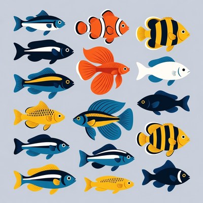 Colorful Tropical Fish Illustration