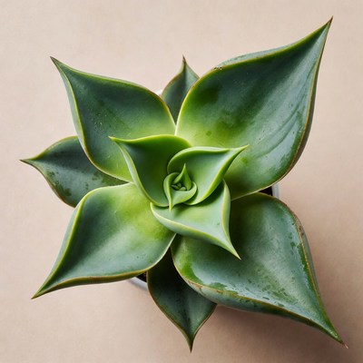 Green Succulent Plant Top View