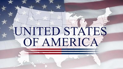 United States of America Flag Map