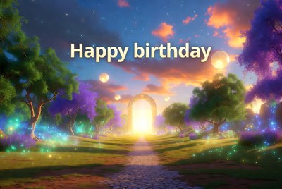 Happy Birthday Magical Forest Arch
