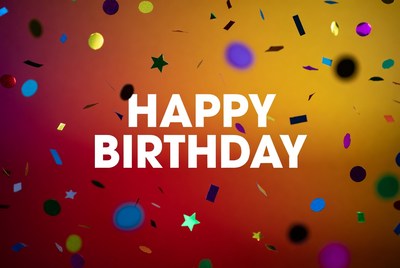 Happy Birthday with Colorful Confetti