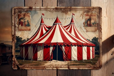 Vintage Circus Big Top Poster
