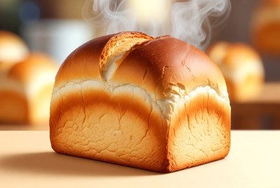 Fresh steamed bun with steam