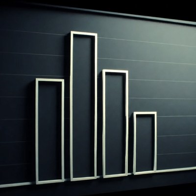 White Bar Graph on Dark Background