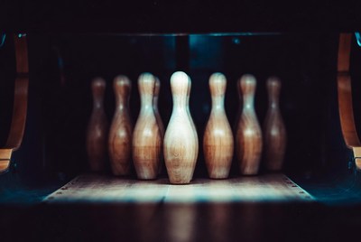 Bowling Pins Setup on Lane