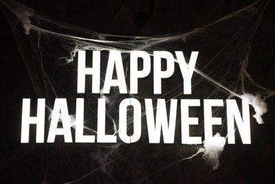 Happy Halloween with Spider Webs