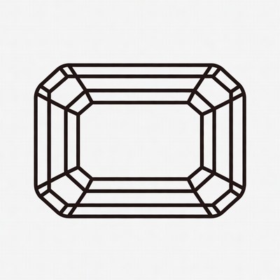 Emerald Cut Diamond Outline