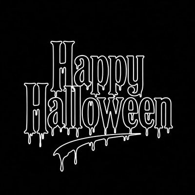 Happy Halloween Dripping Text