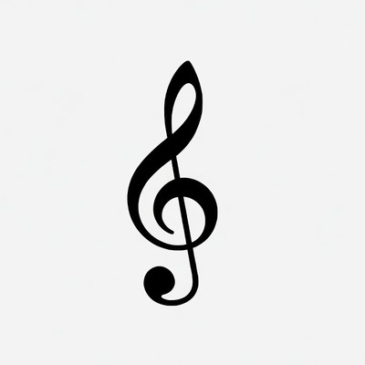 Black Treble Clef Symbol