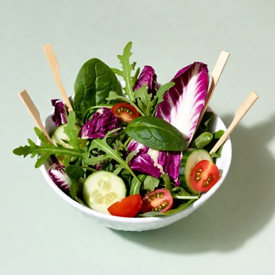 Fresh Mixed Greens Salad Bowl