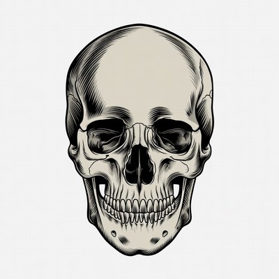 Human skull illustration