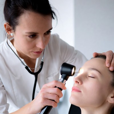 Doctor Examining Patient's Eye