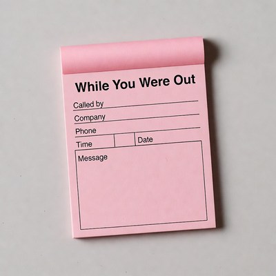 Pink While You Were Out Message Pad