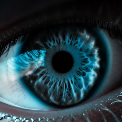 Close-up blue human eye