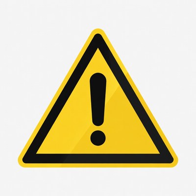 Yellow exclamation mark triangle