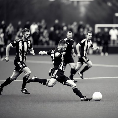 Soccer Player Kicking Ball