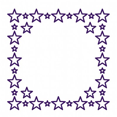 Purple Star Border Frame