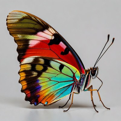 Colorful butterfly with vibrant wings
