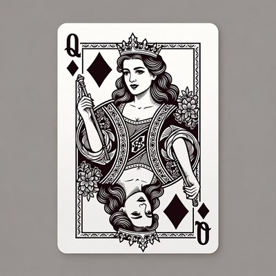 Queen of Diamonds Playing Card