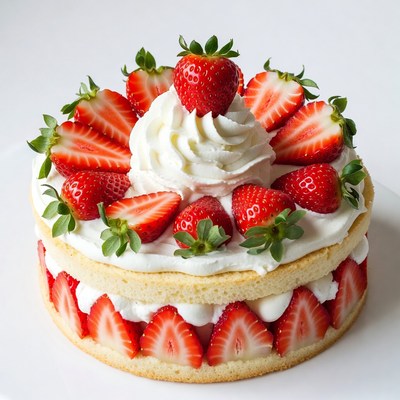 Strawberry Shortcake with Whipped Cream