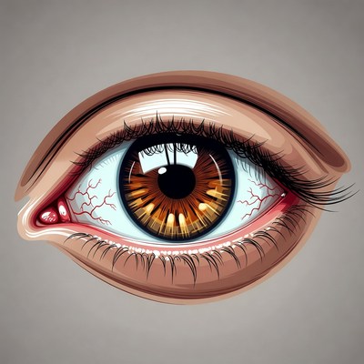 Detailed Brown Eye Illustration