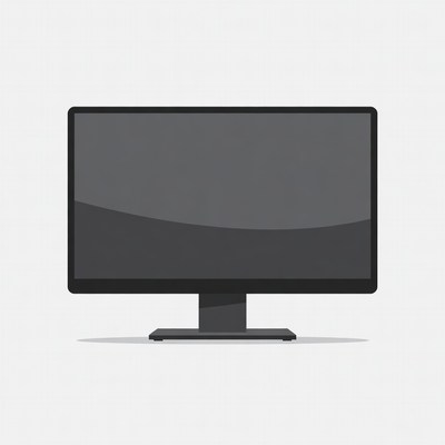 Black Computer Monitor Illustration