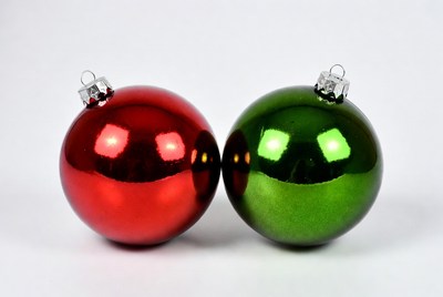 Red and Green Christmas Ornaments
