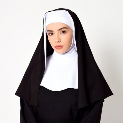 Woman in nun habit