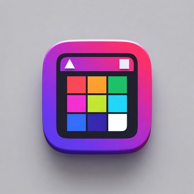 Colorful 3x3 Grid App Icon