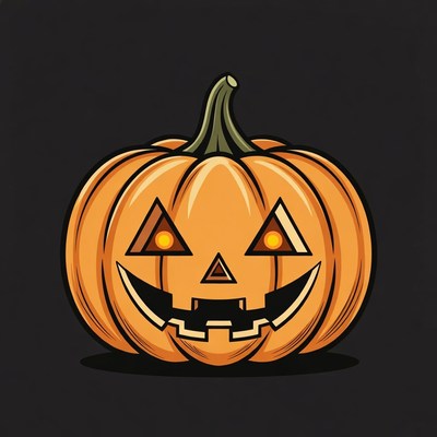 Jack-o'-lantern pumpkin illustration