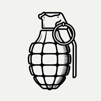 Black Grenade Illustration