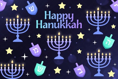 Happy Hanukkah Illustration