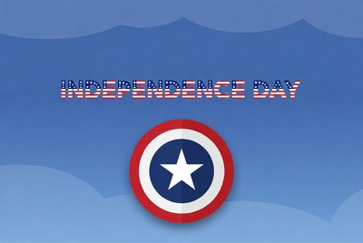 Independence Day Shield Illustration