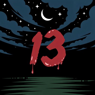 Bloody 13 under Night Sky
