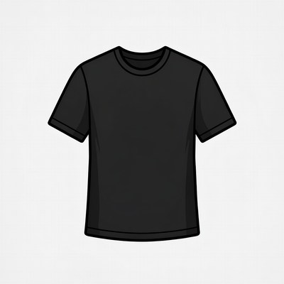 Black T-Shirt Illustration