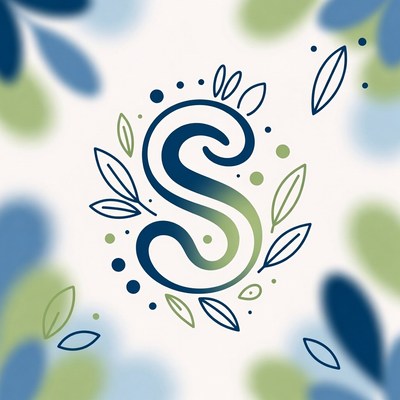 Decorative Leafy Letter S